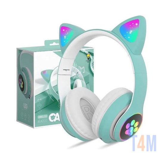 Moxom RGB Cat Wireless Headphones STN-28 Green